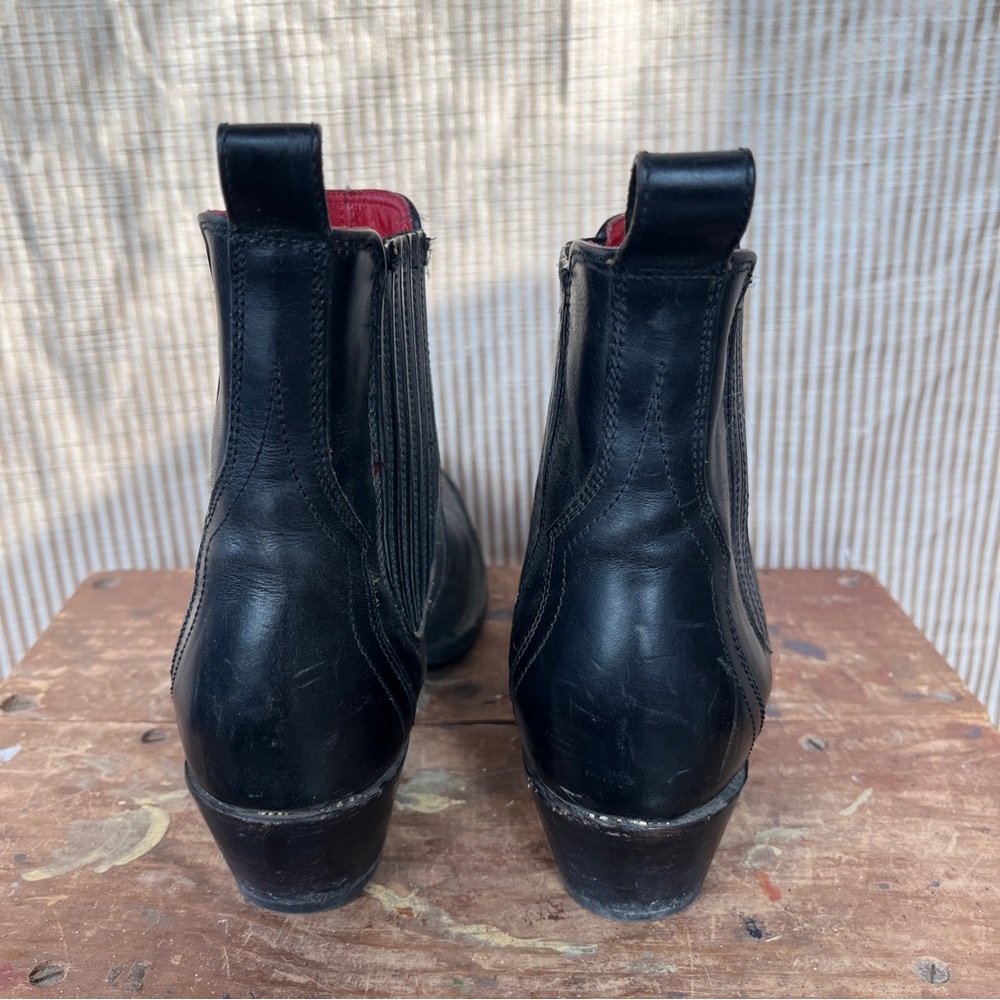 Frye x Matt Schultz Western Chelsea Split Leather Black Ankle Boot - Picture 5 of 11